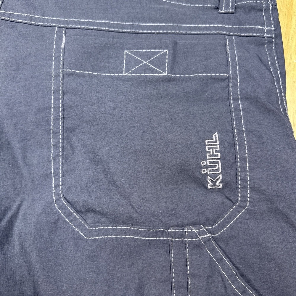Kuhl Men Renegade Shorts 32 Asphalt Gray Hiking Chino Lightweight Quick Dry Zip - Picture 9 of 13